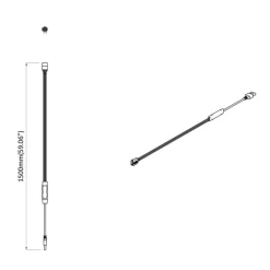 vidaXL LED-strip 2 st Zwart en transparant Koper en kunststof
