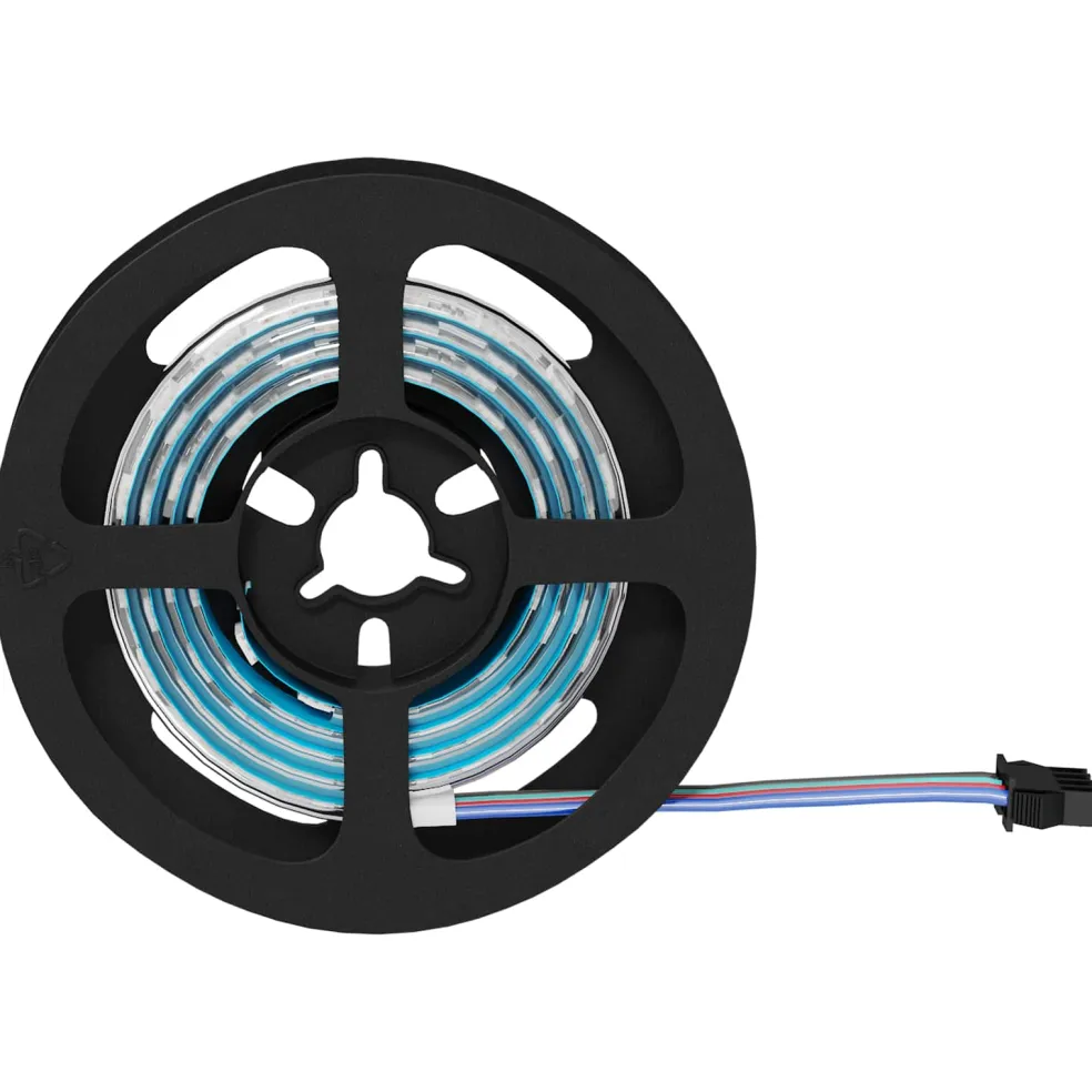 vidaXL LED-strip 2 st Zwart en transparant Koper en kunststof
