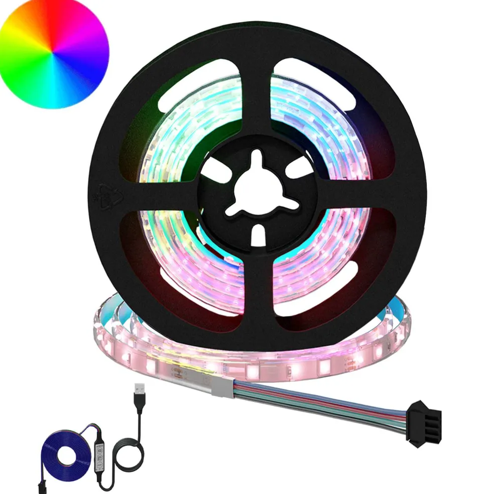 vidaXL LED-strip 2 st Zwart en transparant Koper en kunststof
