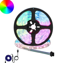 vidaXL LED-strip 2 st Zwart en transparant Koper en kunststof
