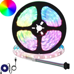 vidaXL LED-strip 2 st Zwart en transparant Koper en kunststof