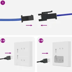 vidaXL LED-strip 2 st Zwart en transparant Koper en kunststof
