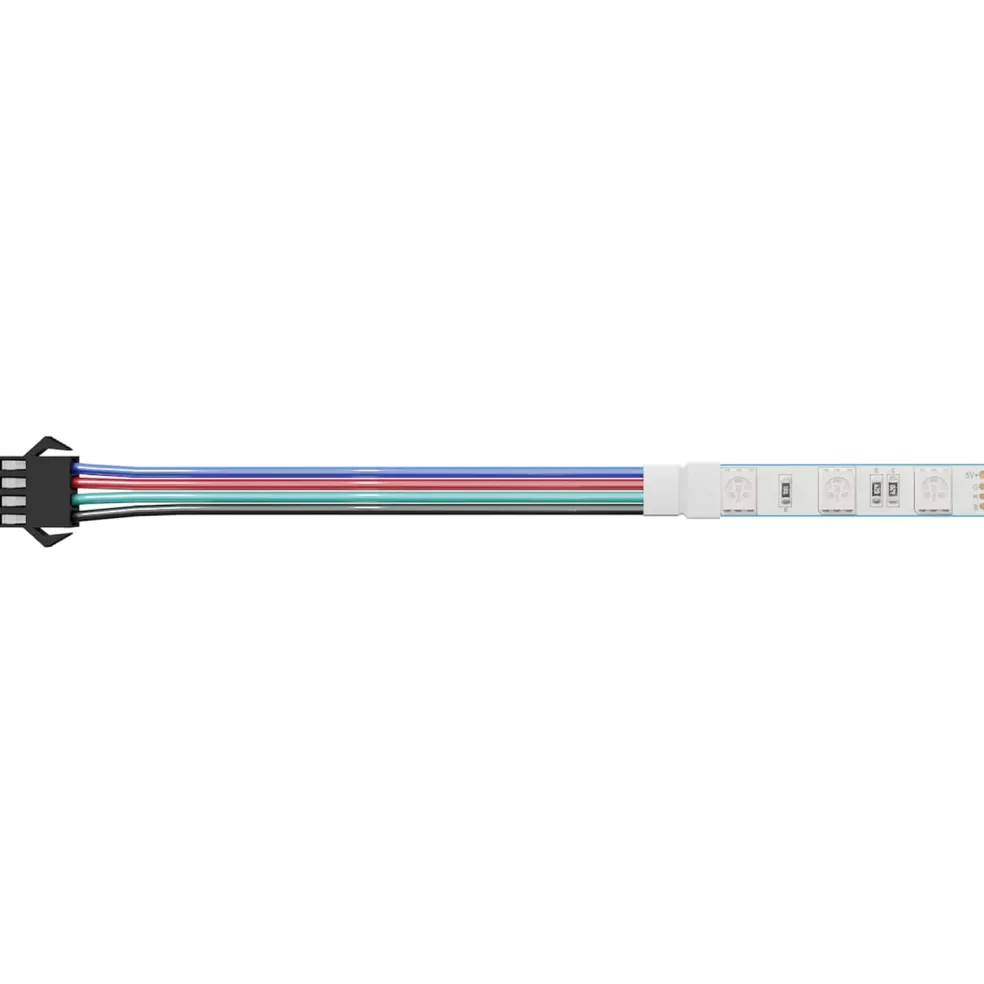 vidaXL LED-strip 2 st Zwart en Wit Koper en kunststof