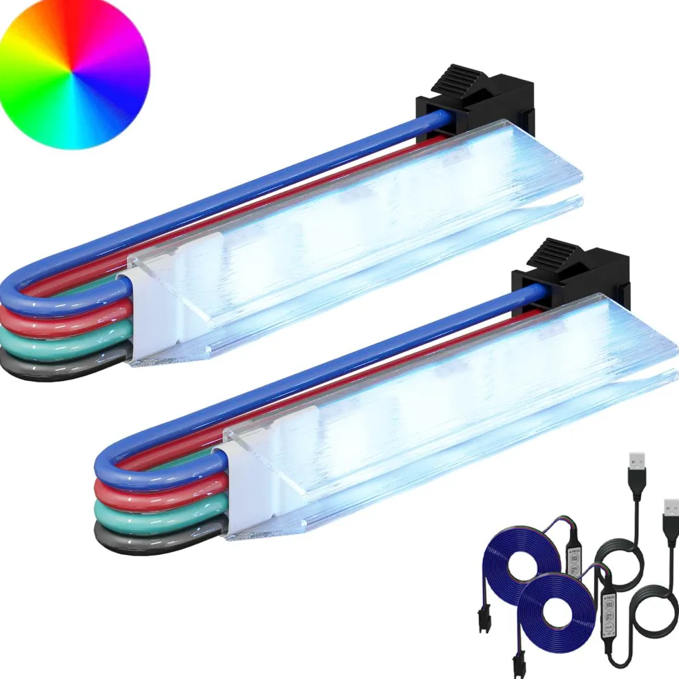 vidaXL LED-strip 2 st Zwart en Wit Koper en kunststof