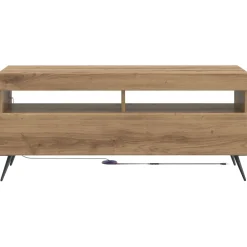 vidaXL LED tv-meubel Artisanaal eiken Bewerkt hout