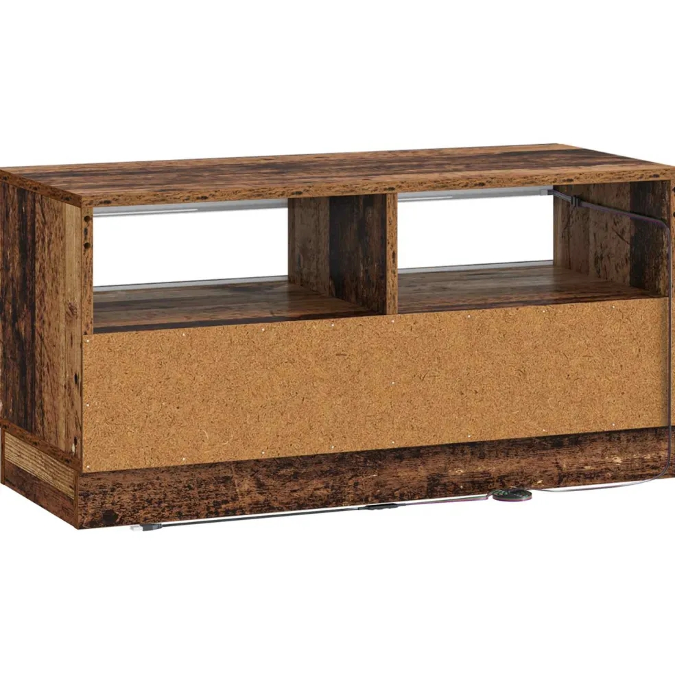 vidaXL LED tv-meubel Oud hout Bewerkt hout
