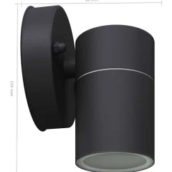 vidaXL LED-wandlamp buiten neerwaarts RVS 2 st
