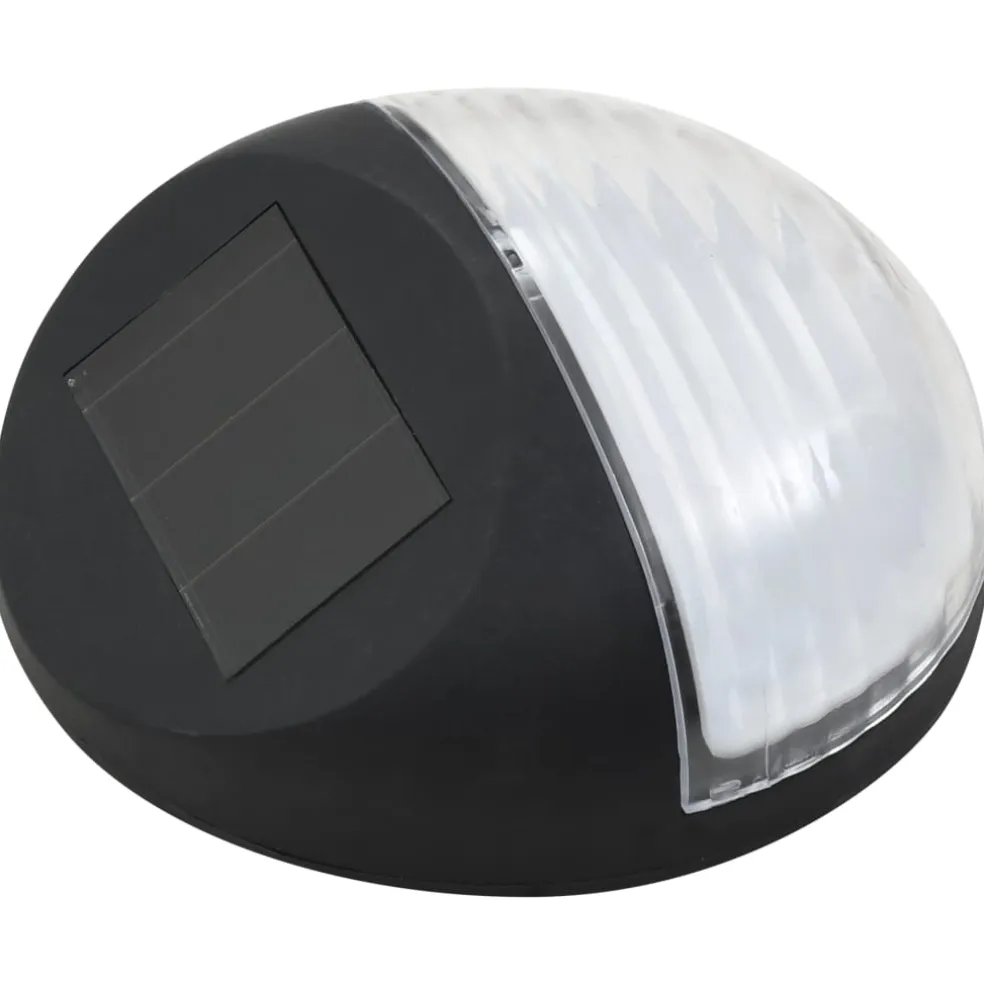 vidaXL LED-wandlampen solar rond zwart 12 st