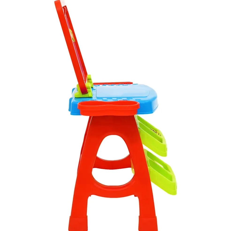 vidaXL Leerbord voor kinderen Easel and Learning 3-in-1
