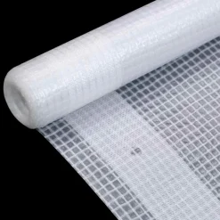 vidaXL Leno dekzeil 260 g/m² 1,5x5 m wit