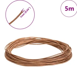 vidaXL Leren Koord 1 Bruin Ø1 mm x 5 m Leer