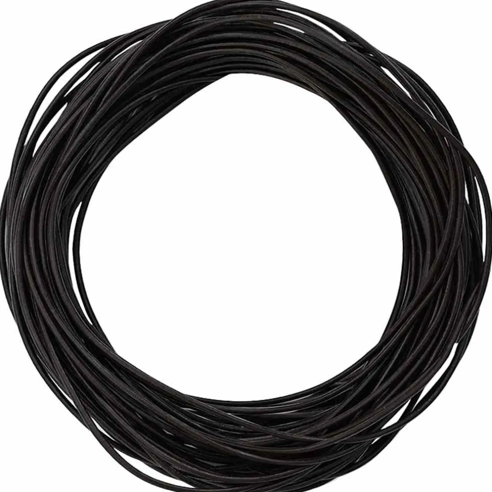 vidaXL Leren Koord 1 Donkerbruin Ø1 mm x 5 m Leer