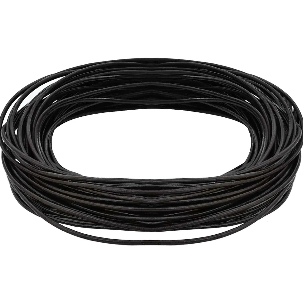 vidaXL Leren Koord 1 Donkerbruin Ø1 mm x 5 m Leer