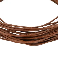 vidaXL Leren Koord 1 Licht Bruin Ø1 mm x 5 m Leer