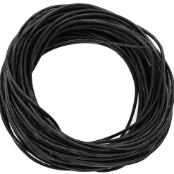 vidaXL Leren Koord 1 Zwart Ø1 mm x 5 m Leer