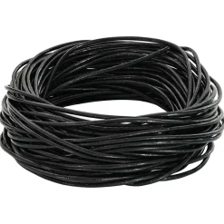 vidaXL Leren Koord 1 Zwart Ø1 mm x 5 m Leer