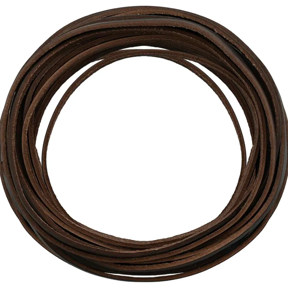 vidaXL Leren riem 1 Donkerbruin 200 x 0,3 cm Leer