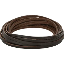 vidaXL Leren riem 1 Donkerbruin 200 x 0,3 cm Leer