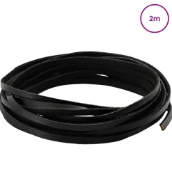 vidaXL Leren riem 1 Zwart 200 x 0,3 cm Leer