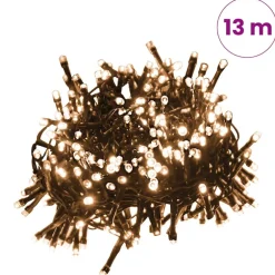 vidaXL Lichtslinger compact met 400 LED's warmwit 13 m PVC