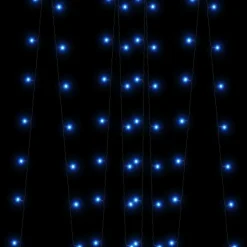vidaXL Lichtsnoeren 2 st met 2x200 LED's solar binnen/buiten blauw