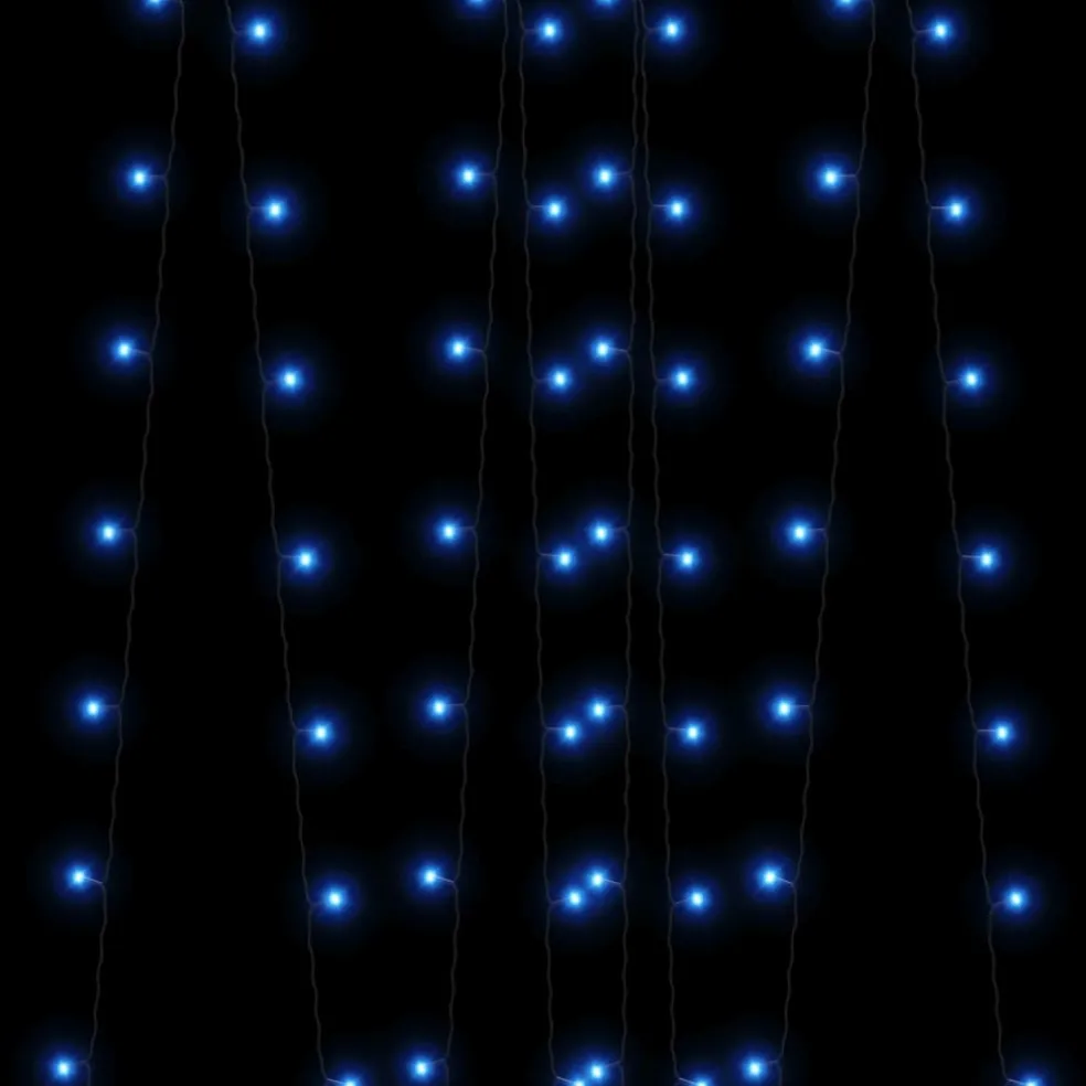 vidaXL Lichtsnoeren 2 st met 2x200 LED's solar binnen/buiten blauw