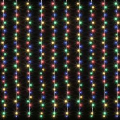 vidaXL Lichtsnoergordijn met 300 LED's en 8 functies 3x3 m meerkleurig