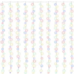 vidaXL Lichtsnoergordijn met 300 LED's en 8 functies 3x3 m meerkleurig