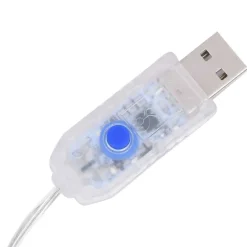 vidaXL Lichtsnoergordijn met 300 LED's en 8 functies 3x3 m koudwit