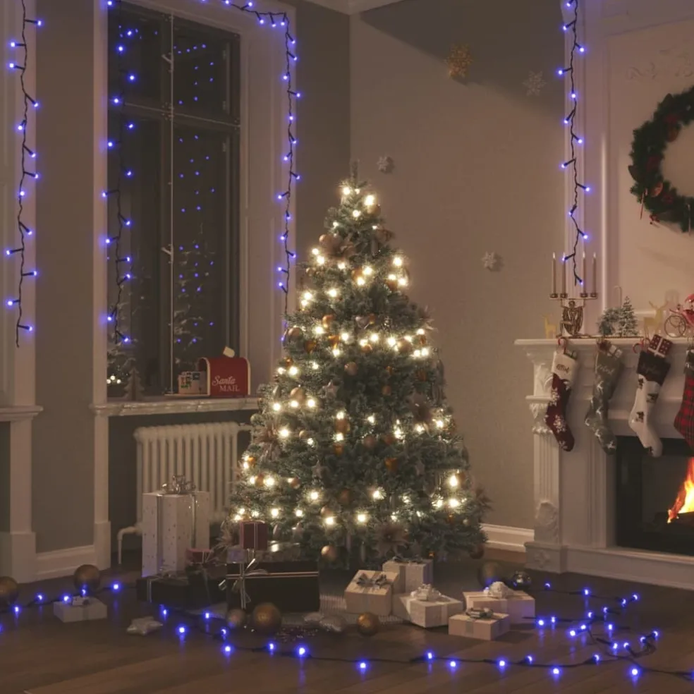 vidaXL Lichtsnoer met 400 LED's met 8 lichteffecten 40 m blauw
