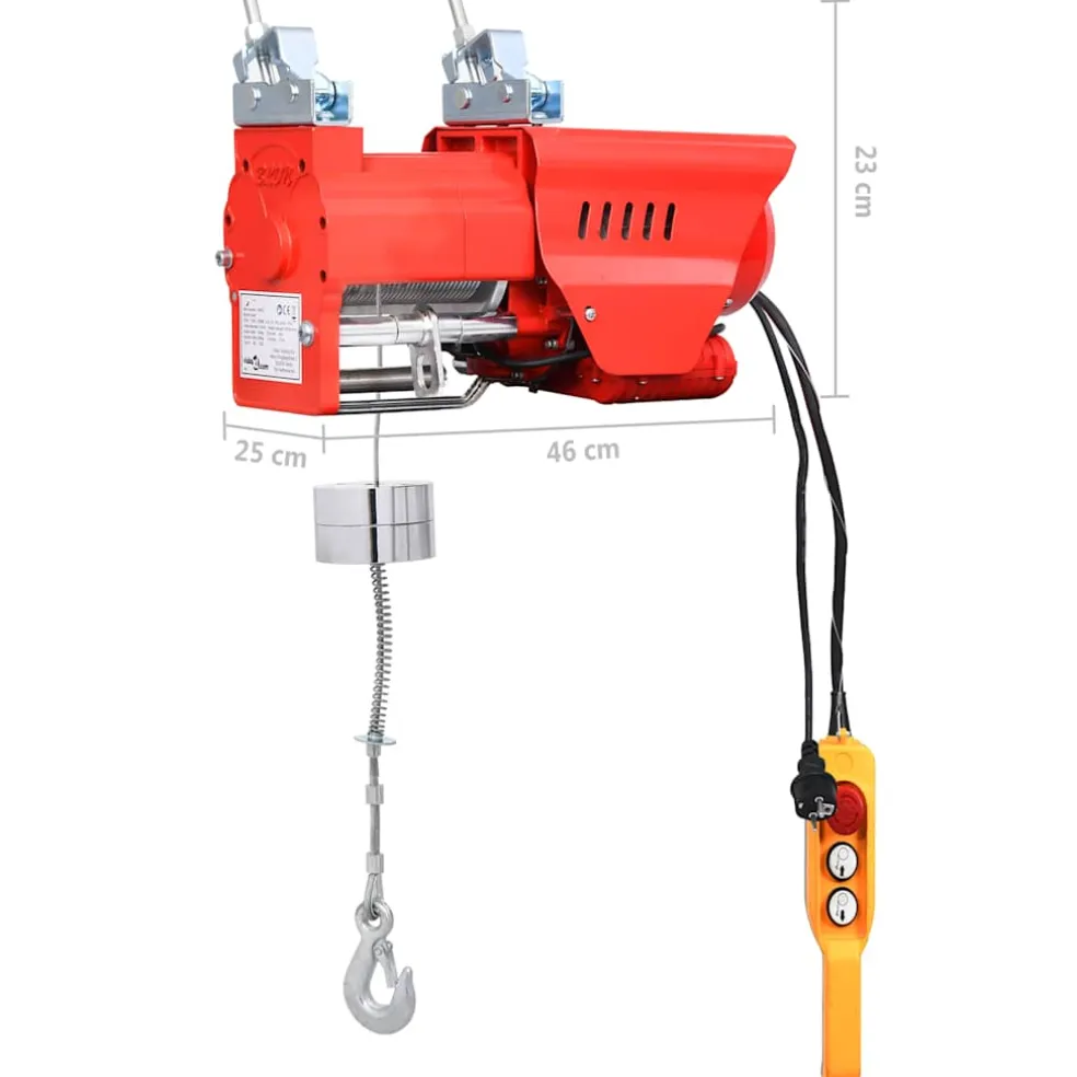 vidaXL Lier elektrisch hoge snelheid 1300 W 300/600 kg