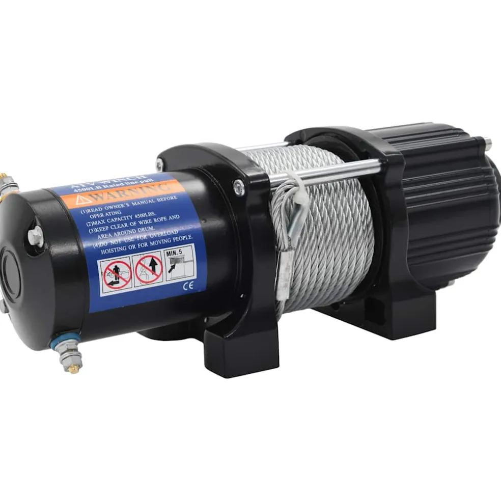 vidaXL Lier elektrisch 12 V 4.500 lbs 2.040 kg met afstandsbediening