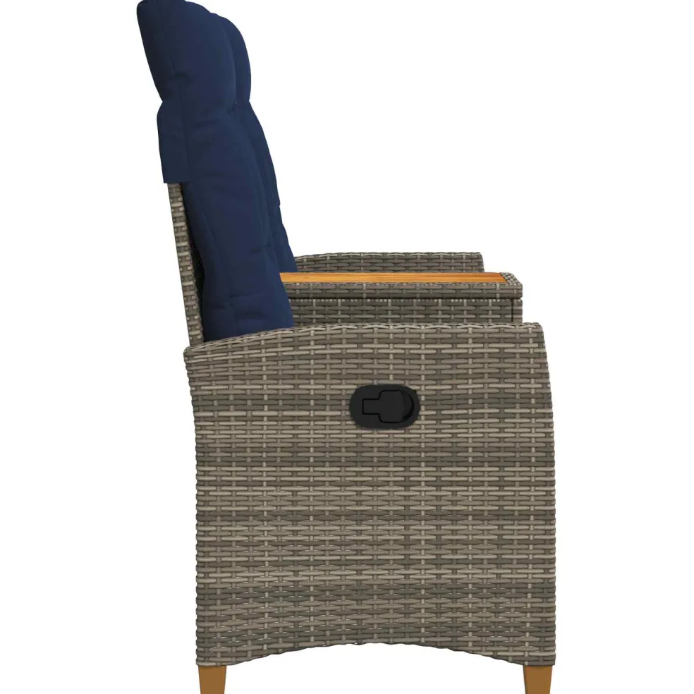 vidaXL Ligbank met tafel 2 -Seater 126 x 65 x 112 cm poly rattan