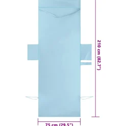 vidaXL Ligbedhanddoeken 2 st Blauw 210 x 75 cm