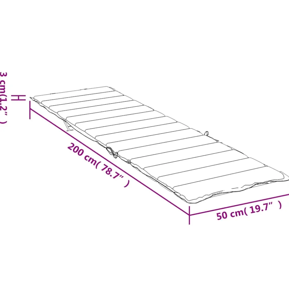 vidaXL Ligbedkussen 200x50x3cm oxford stof blauw