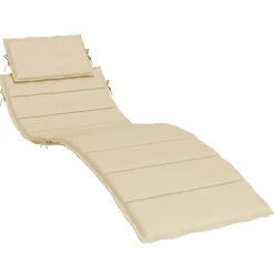 vidaXL Ligbedkussen 186x58x4 cm oxford stof beige
