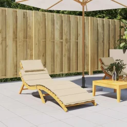 vidaXL Ligbedkussen 186x58x4 cm oxford stof beige