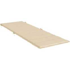 vidaXL Ligbedkussen 186x58x4 cm oxford stof beige