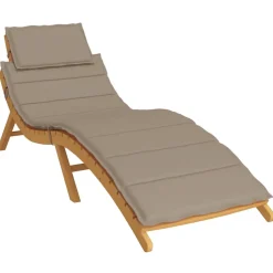 vidaXL Ligbedkussen 186x58x4 cm oxford stof taupe