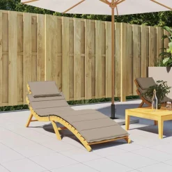 vidaXL Ligbedkussen 186x58x4 cm oxford stof taupe