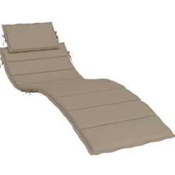 vidaXL Ligbedkussen 186x58x4 cm oxford stof taupe