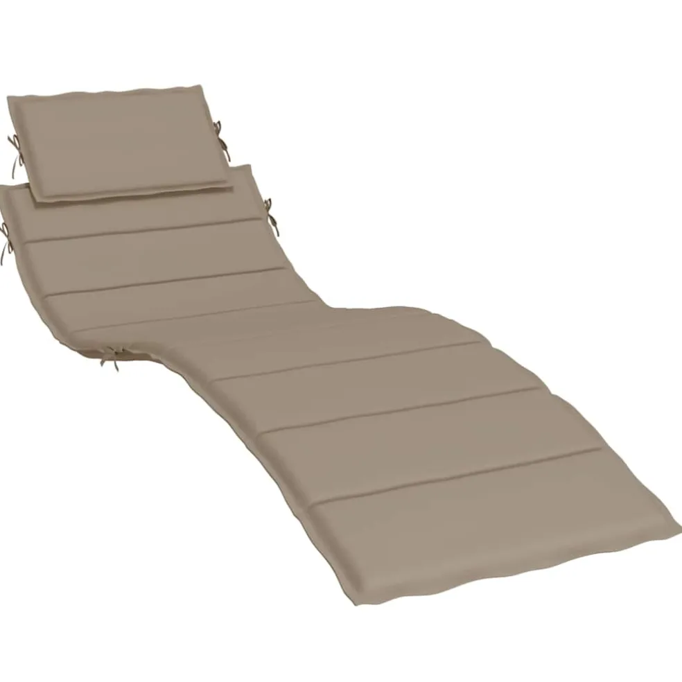 vidaXL Ligbedkussen 186x58x4 cm oxford stof taupe