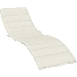 vidaXL Ligbedkussen 200x50x4 cm stof gemêleerd crèmekleurig