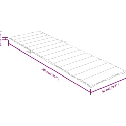 vidaXL Ligbedkussen 200x50x4 cm stof gemêleerd crèmekleurig