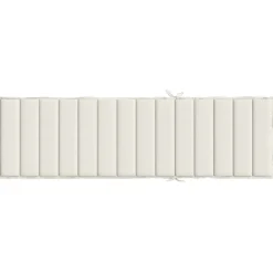 vidaXL Ligbedkussen 200x50x4 cm stof gemêleerd crèmekleurig