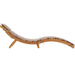 vidaXL Ligbed Massief Acaciahout Taupe