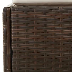 vidaXL Ligbed met inklapbaar dak 200x114x128 cm poly rattan bruin