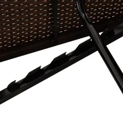 vidaXL Ligbed met kussens converteerbaar poly rattan bruin