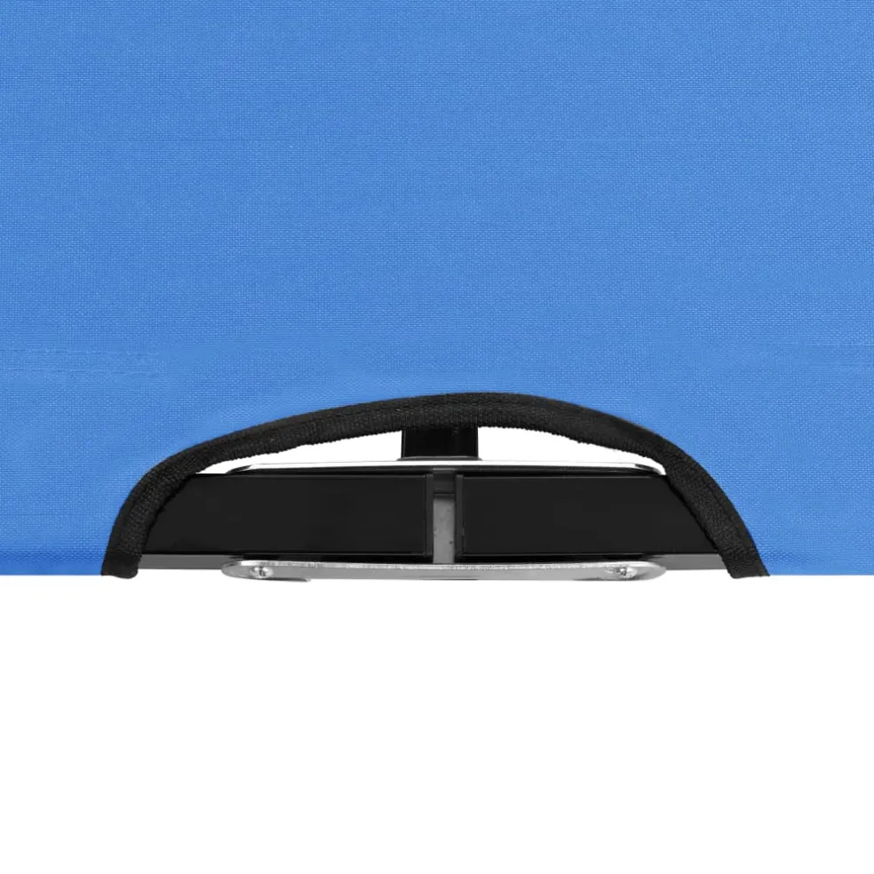 vidaXL Ligbed 2-persoons inklapbaar staal blauw