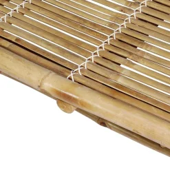 vidaXL Ligbed 2-persoons met kussens bamboe